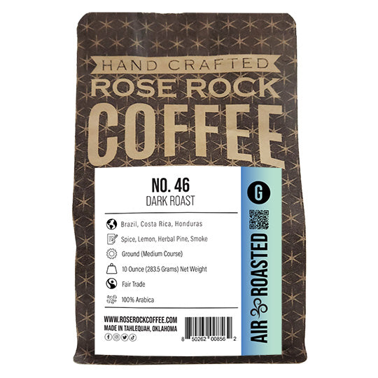 NO. 46 | Ground Coffee | Dark Roast | Rose Rock Coffee | Air Roasted |