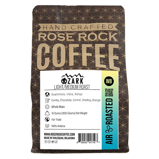 
                  
                    Ozark | Whole Bean Coffee | Light/Medium Roast | Rose Rock Coffee | Air Roasted | 12oz | 1lb | 5lb | Sample
                  
                