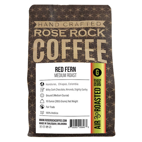 Red Fern | Ground Coffee | Medium Roast | Rose Rock Coffee | Air Roast