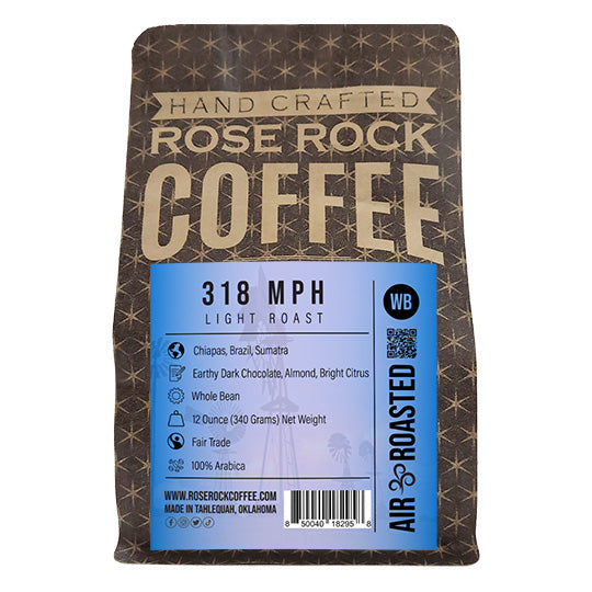 
                  
                    318 MPH | Whole Bean | Light Roast | Rose Rock Coffee | Air Roasted | 12oz | 1lb | 5lb | Sample
                  
                