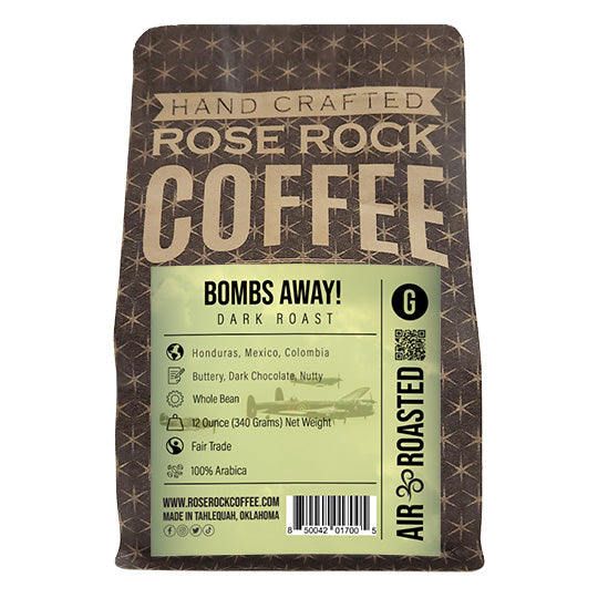 
                  
                    Bombs Away! | Ground Coffee | Dark Roast | Rose Rock Coffee | Air Roasted | 10oz | 12oz | 1lb | 5lb | Sample
                  
                