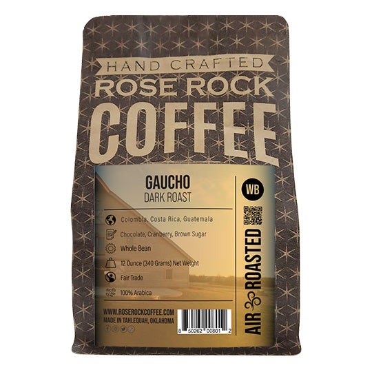 
                  
                    Gaucho | Whole Bean Coffee | Dark Roast | Rose Rock Coffee | Air Roasted | 10oz | 12oz | 1lb | 5lb | Sample
                  
                