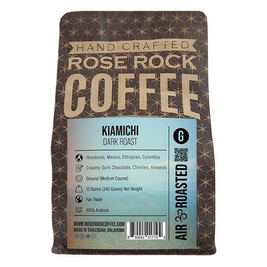 
                  
                    Kiamichi | Ground Coffee | Dark Roast | Rose Rock Coffee | Air Roasted | 10oz | 12oz | 1lb | 5lb | Sample
                  
                