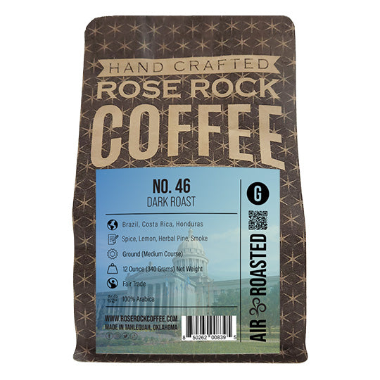 
                  
                    NO. 46 | Ground Coffee | Dark Roast | Rose Rock Coffee | Air Roasted | 10oz | 12oz 1lb | 5lb | Sample
                  
                