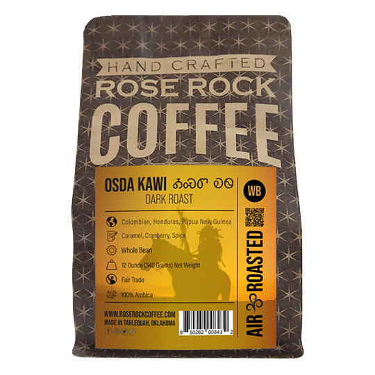 
                  
                    Osda Kawi | Whole Bean Coffee | Dark Roast | Rose Rock Coffee | Air Roasted | 10oz | 12oz | 1lb | 5lb | Sample
                  
                