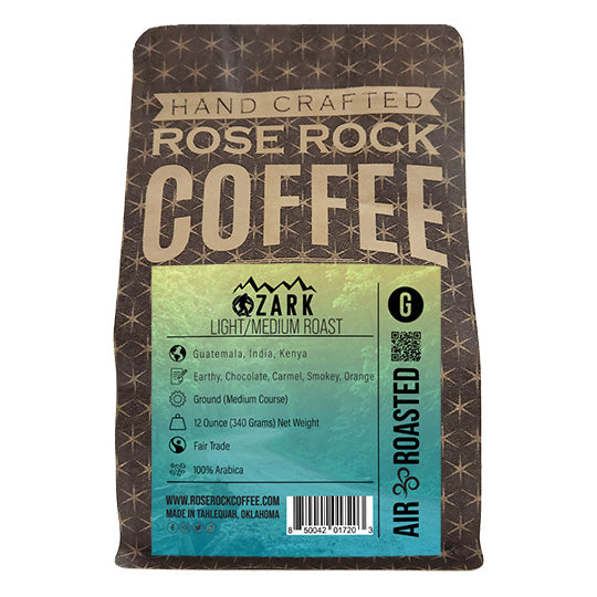 
                  
                    Ozark | Ground Coffee | Light/Medium Roast | Rose Rock Coffee | Air Roasted | 10oz | 12oz | 1lb | 5lb | Sample
                  
                