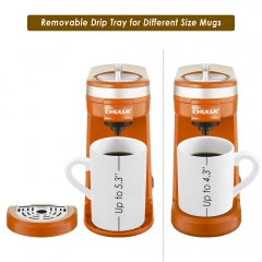 CHULUX Coffee Maker Single-Serve Coffee Machine for Capsule, Orange