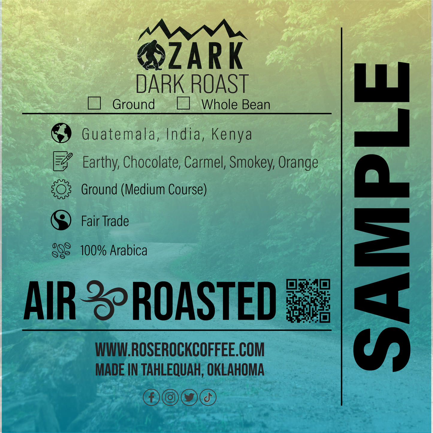 
                  
                    Ozark | Ground Coffee | Light/Medium Roast | Rose Rock Coffee | Air Roasted | 10oz | 12oz | 1lb | 5lb | Sample
                  
                