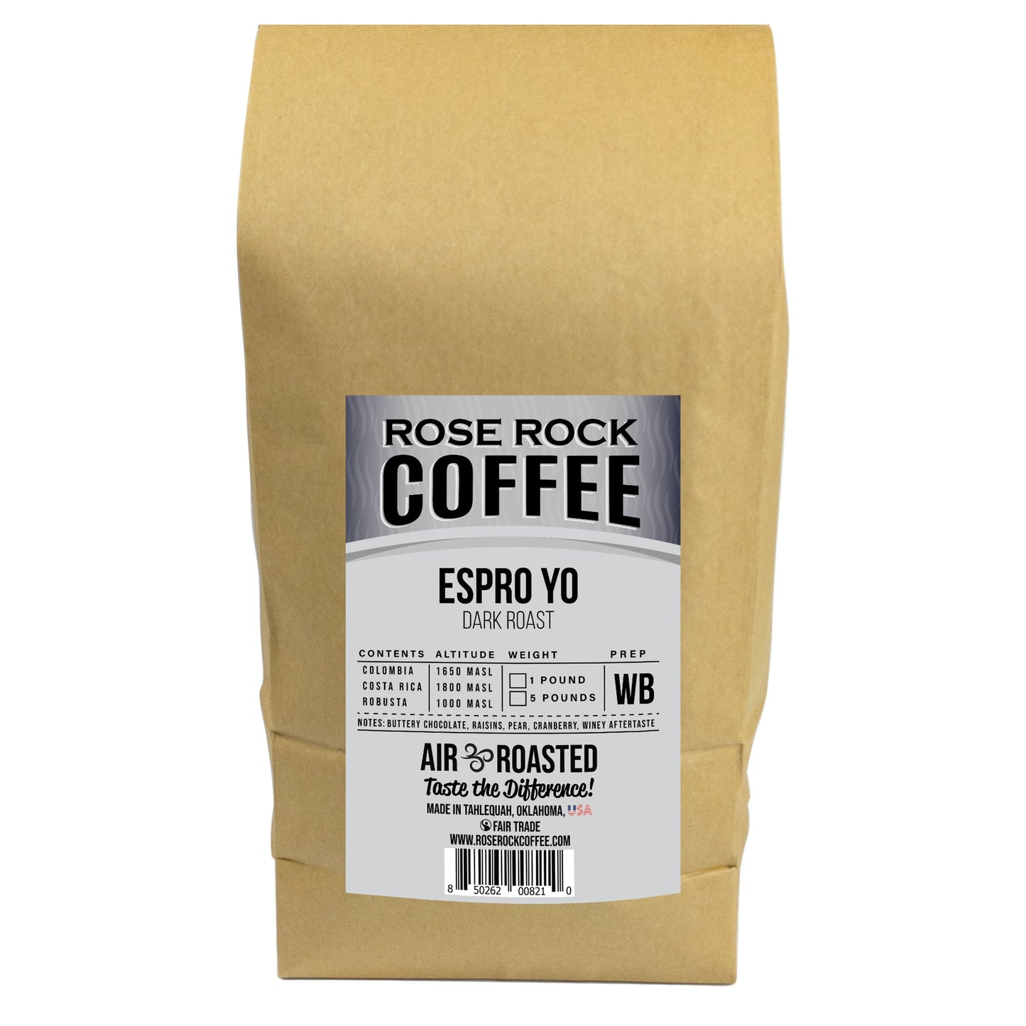
                  
                    Espro Yo | Whole Bean | Dark Roast for Espresso | Rose Rock Coffee | Air Roasted | 1lb | 5lb
                  
                