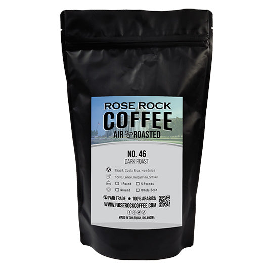 NO. 46 | Ground Coffee | Dark Roast | Rose Rock Coffee | Air Roasted | 10oz | 12oz 1lb | 5lb | Sample