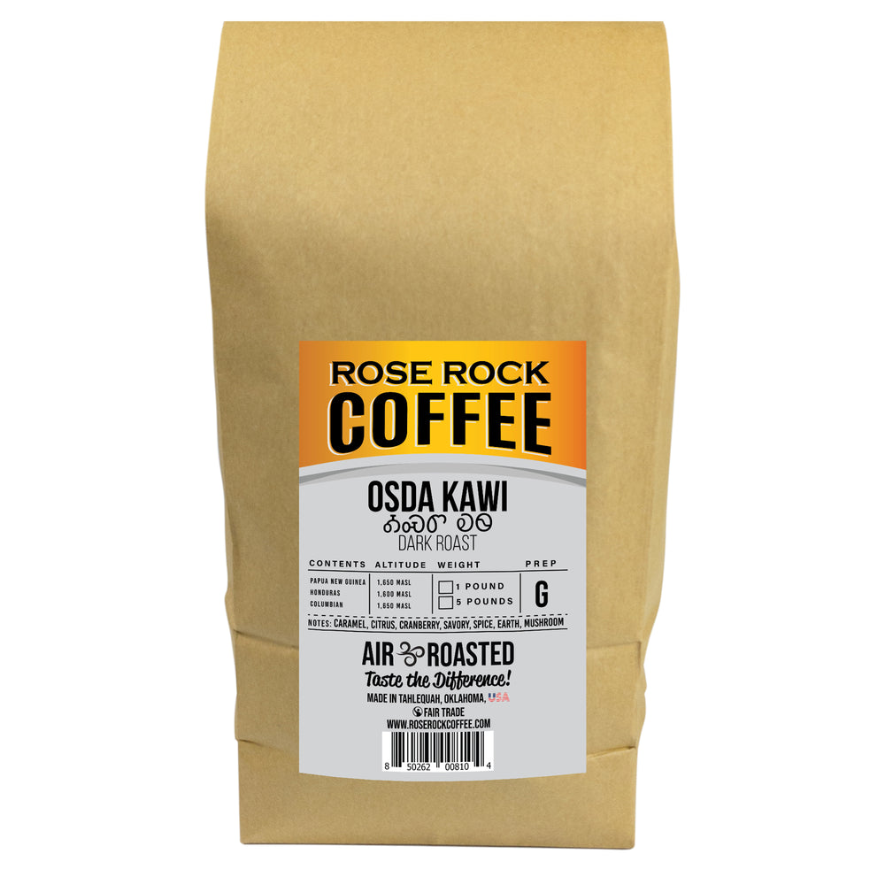 
                  
                    Osda Kawi | Ground Coffee | Dark Roast | Rose Rock Coffee | Air Roasted | 12oz | 1lb | 5lb | Sample
                  
                