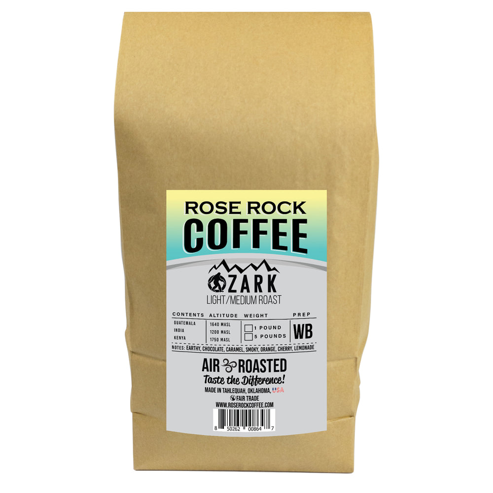 
                  
                    Ozark | Whole Bean Coffee | Light/Medium Roast | Rose Rock Coffee | Air Roasted | 10oz | 12oz | 1lb | 5lb | Sample
                  
                