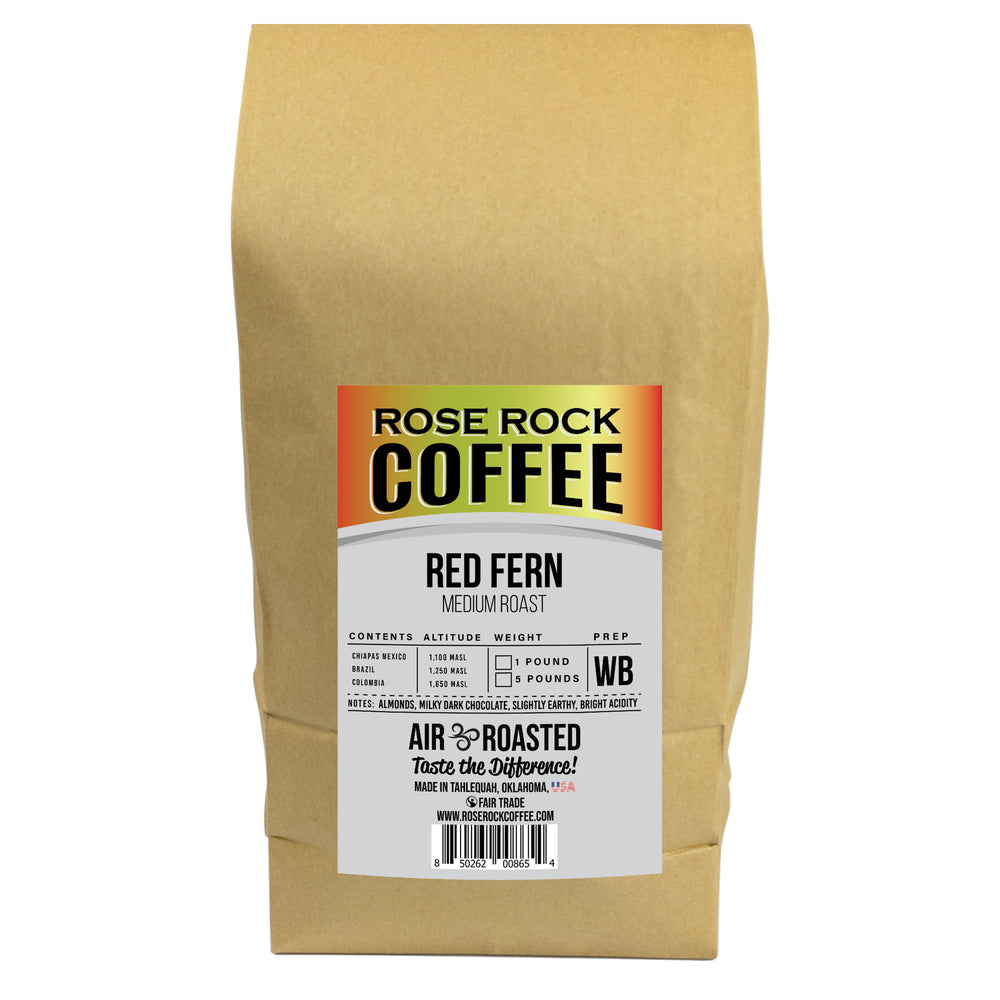 
                  
                    Red Fern | Whole Bean Coffee | Medium Roast | Rose Rock Coffee | Air Roasted | 10oz | 12oz 1lb | 5lb | Sample
                  
                