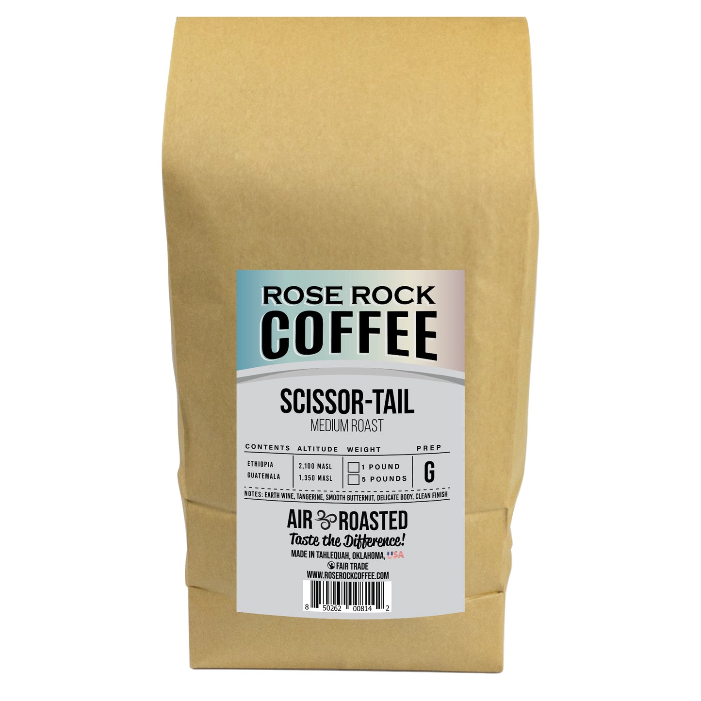 
                  
                    Scissor-Tail | Ground Coffee | Medium Roast | Rose Rock Coffee | Air Roasted | 10oz | 12oz | 1lb | 5lb | Sample
                  
                